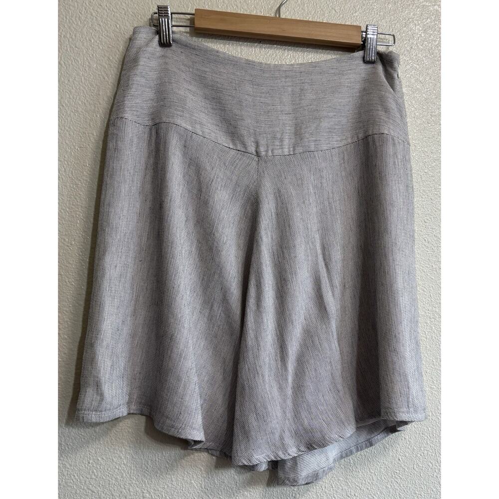 Cabi Gray A-Line Mini Skirt Linen Blend Flowy Academia Preppy Resort Wear Size 6
